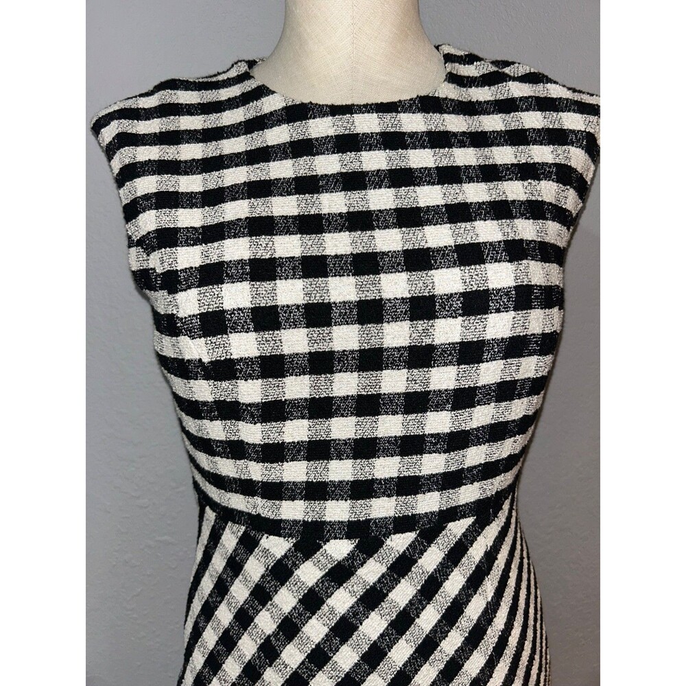 Brooks Brothers Women's Gingham Boucle Dress size 4 Sleeveless Career Elegant - Picture 3 of 11
